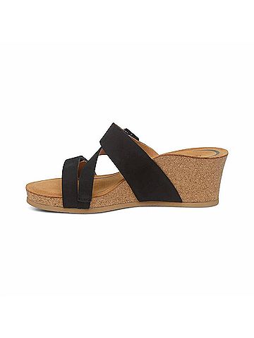 Aetrex Women's Kimmy Wedge in Black (view 2)
