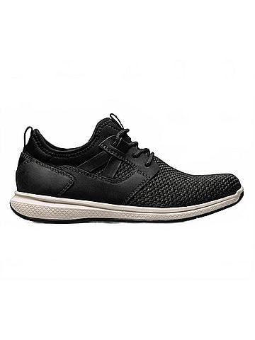 Florsheim Boy's Great Lakes Jr. Knit Plain Toe Sneaker 7 Mo in Black (view 1)