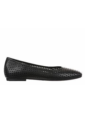 Vionic Women's Orinda Perf Flats in Black Leather (view 1)