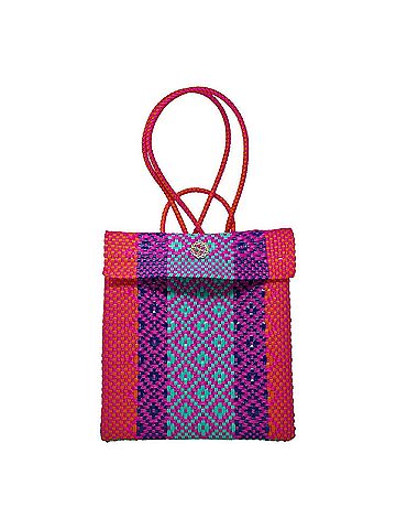 Lolas Collection Women's Medium Handmade Colorful Backpack in Pink Multi (view 1)