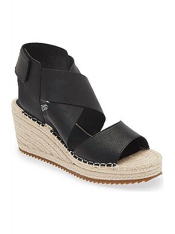Eileen Fisher Women's Willow Wedge Sandals in Black (view 1)