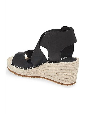 Eileen Fisher Women's Willow Wedge Sandals in Black (view 2)
