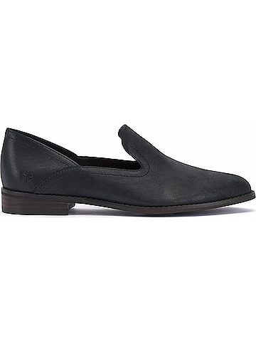 Lucky Brand Women's Ellanzo Leather Flat Shoes in Black (view 1)