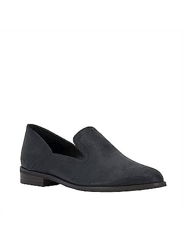Lucky Brand Women's Ellanzo Leather Flat Shoes in Black (view 2)