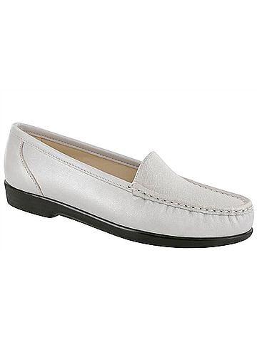 SAS Women's Simplify Slip On Loafer in Silver Cloud (view 1)