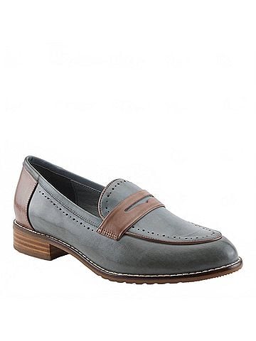 Spring Step Women's Loafette Leather Loafer Shoes in Slate Multi (view 2)