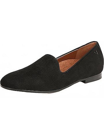 Vionic Women's Willa Ll Slip-On Flats in Black Suede (view 2)