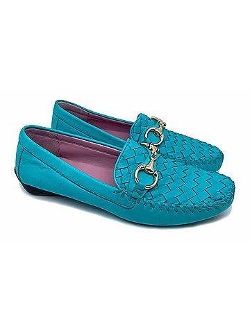 Robert Zur Women's Perlata Loafer in Aqua (view 2)