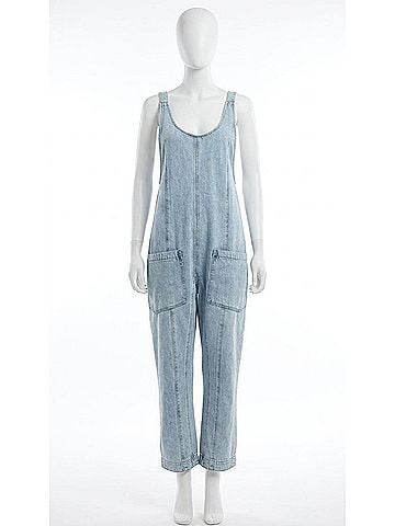 Dear John Julie Oversized Overalls in Ocean (view 1)