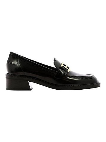 Bally Women's Ellyane Leather Brushed Moccasins in Black (view 1)