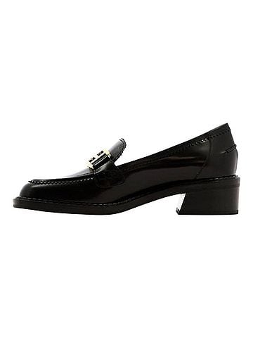 Bally Women's Ellyane Leather Brushed Moccasins in Black (view 2)