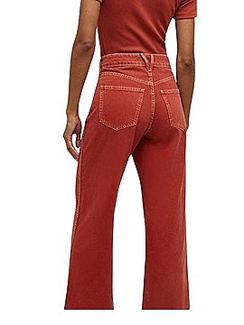 Veronica Beard Taylor Wide Leg Crop Jeans (view 2)