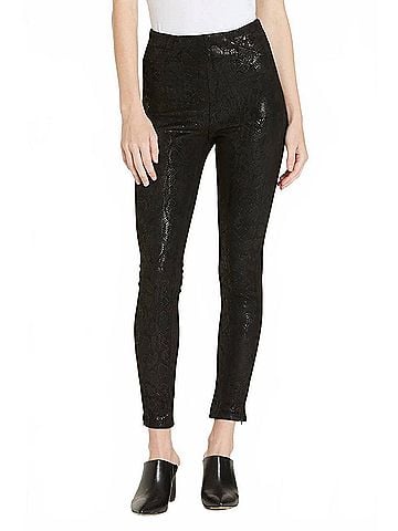 Dear John Nina High Rise Animal Print Legging in Black (view 2)