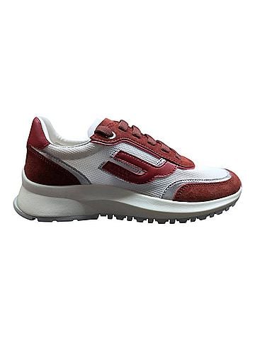 Bally Women's Demmy Heritage Leather Sneakers in Red/White/Silver (view 1)