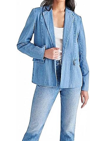 Steve Madden Payton Blazer in Chambray Blue (view 2)