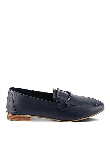Spring Step Women's Carrington Leather Loafer in Navy (view 2)