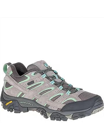 Merrell Women's Moab 2 Wp Mid Hiking Shoes in Drizzle/Mint (view 1)