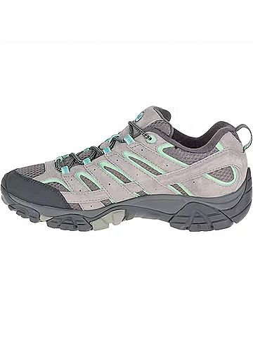 Merrell Women's Moab 2 Wp Mid Hiking Shoes in Drizzle/Mint (view 2)
