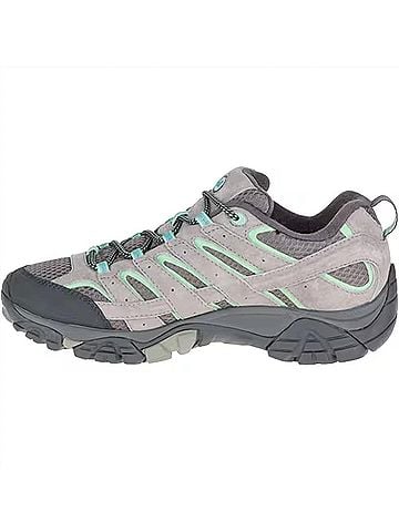 Merrell Women's Moab 2 Wp Mid Hiking Shoes in Drizzle/Mint (view 2)