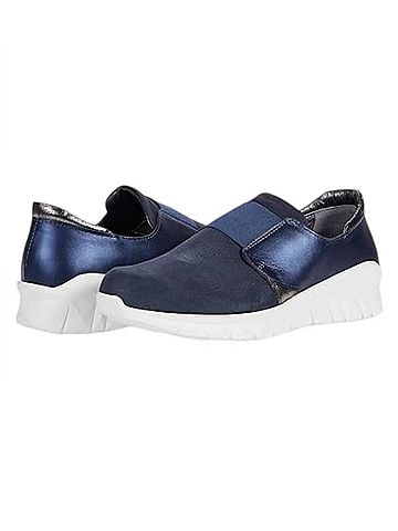 Naot Women's Intrepid Slip On Sneaker in Navy Velvet Nubuck (view 2)