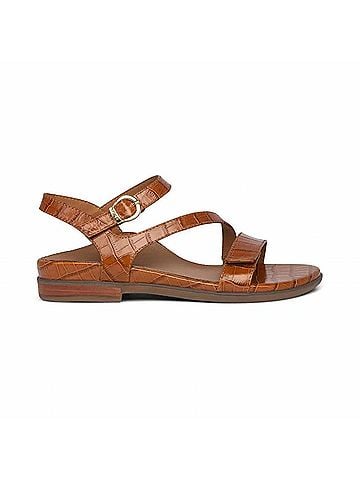 Aetrex Women's Tia Sandals in Cognac (view 1)