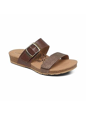 Aetrex Women's Daisy Sandal in Brown (view 1)