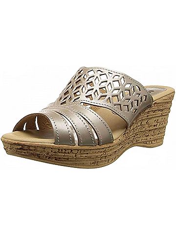 Spring Step Women's Vino Wedge Sandals in Gold (view 2)