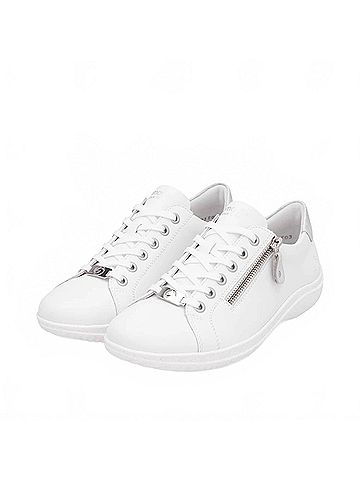 Rieker Women's Round Toe Sneaker in White Combination (view 2)
