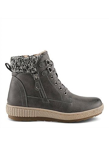 Spring Step Women's Karlene Lace Up Booties in Grey (view 1)