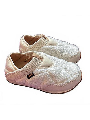 Teva Women's Fuzzy Reember Mocs Shoes in White (view 2)