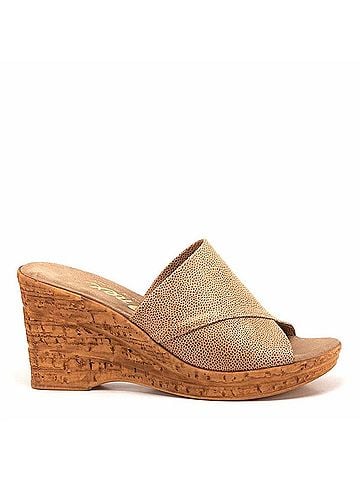 Onex Women's Christina Wedge Slide in Beige Elastic (view 1)