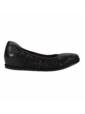 VANELi Women's Gisel Sparkle Suede Flat in Black (view 1)