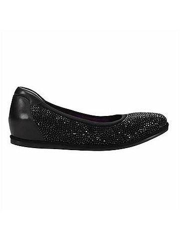 VANELi Women's Gisel Sparkle Suede Flat in Black (view 1)