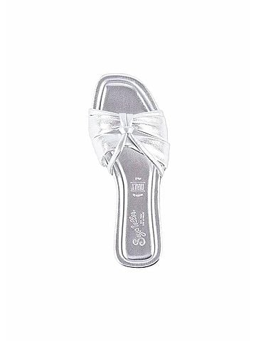 Seychelles Women's Puff Straps Slide Sandal in Silver (view 2)
