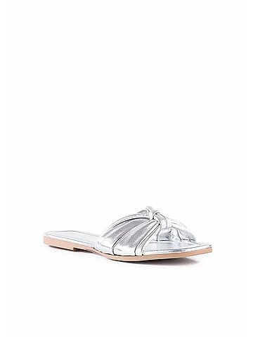 Seychelles Women's Puff Straps Slide Sandal in Silver (view 1)