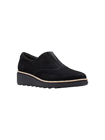 Clarks Women's Sharon Sail Shoes in Black (view 2)
