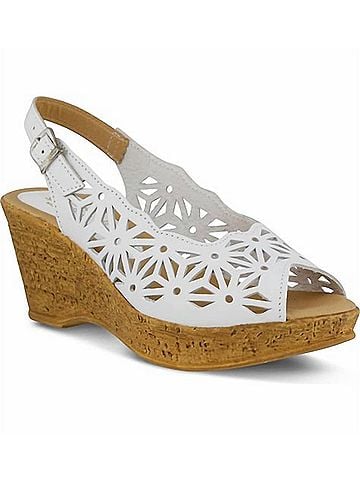 Spring Step Women's Abigail Sling-Back Sandals in White (view 2)