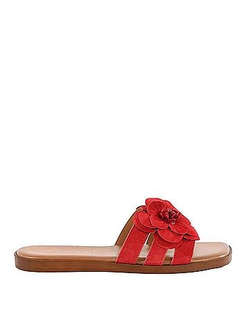 Seychelles Women's Morning Dew Floral Slide Sandals in Red (view 1)