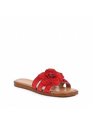 Seychelles Women's Morning Dew Floral Slide Sandals in Red (view 2)