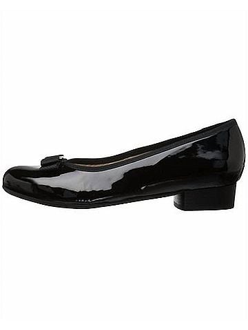 Eric Michael Women's Myra Low Block Heel Pumps in Black Patent (view 2)