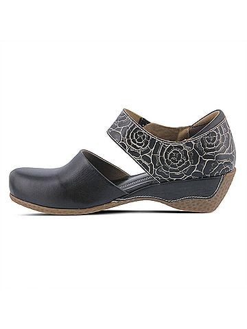 Spring Step Women's Gloss-Pansy Heeled Mary Jane Shoe in Black (view 2)