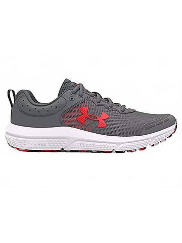 Under Armour Boys Bgs Assert 10 Sneaker 2 Mo in Titan Gray / Black / Racer Red (view 1)