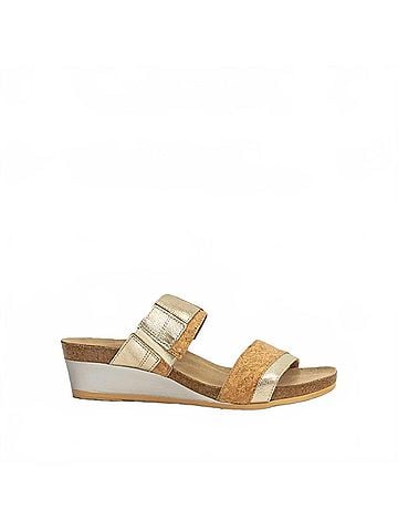 Naot Women's Royalty Sandal in Radiant Gold Leather/Cork Leather Combo (view 1)