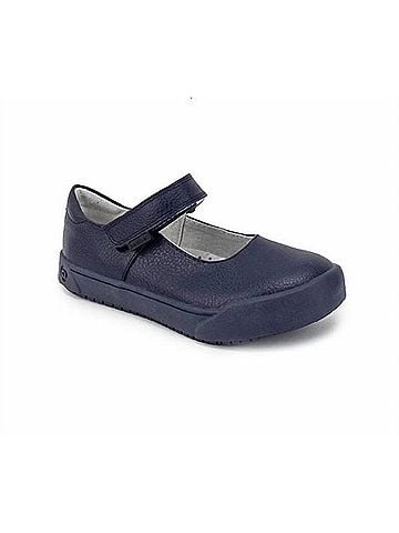 Pediped Girl's Barbara Mary Jane Flat in Navy (view 2)
