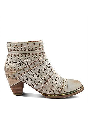 Spring Step Women's Niobe Heeled Boots in Beige Multi (view 1)