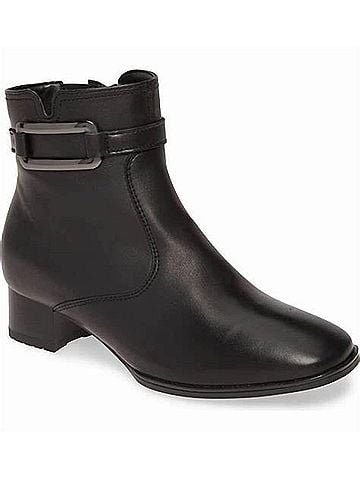 Ara Women's Georgia Graz Leather Ankle Boot in Black (view 1)