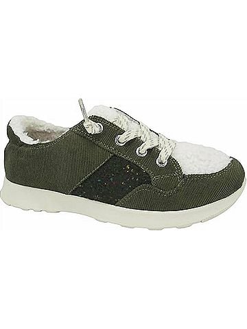 Jellypop Women's Fable Sneakers in Olive Corduroy (view 1)