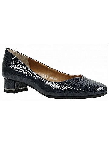 J. Renee Women's Bambalina Block Heel Pump in Black Lizard (view 1)