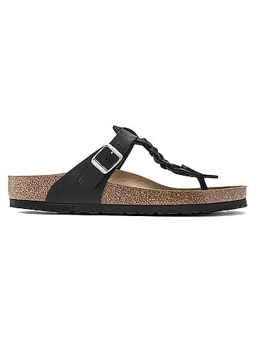 Birkenstock Women's Gizeh Braid Thong Sandal in Black Oiled (view 1)