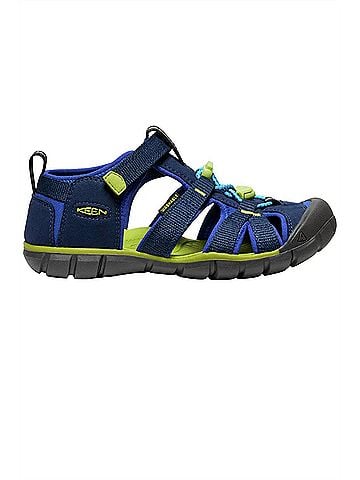Keen Big Kids' Seacamp Ii Cnx Sandal 3 Mo in Naval Academy/Chartreuse (view 1)